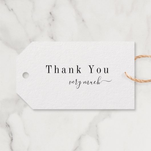 Elegant minimalistische scriptnaam op maat cadeaulabels (Achterkant (horizontaal))