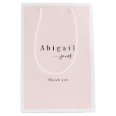 Elegant minimalistische scriptnaam op maat medium cadeauzakje (Voorkant)