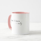 Elegant minimalistische scriptnaam op maat mok (Voorkant links)