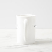 Elegant minimalistische scriptnaam op maat porselein kop (Achterkant)