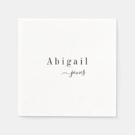 Elegant minimalistische scriptnaam op maat servet