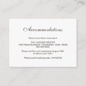 Elegant-minimalistische Stone Wedding Accommodatio Informatiekaartje (Voorkant)