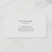 Elegant minimalistische textuur White Blue Consult Visitekaartje (Achterkant)