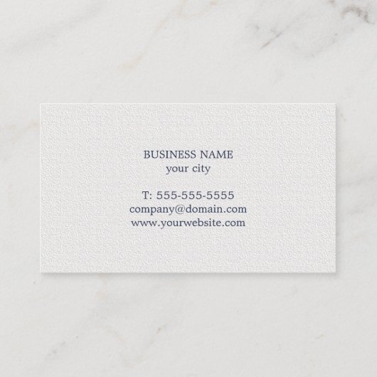 Elegant minimalistische textuur White Blue Consult Visitekaartje (Achterkant)