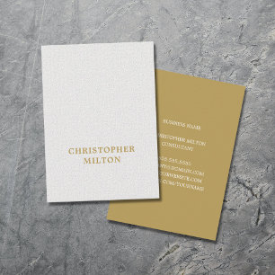 Elegant minimalistische textuur White Brown Consul Visitekaartje