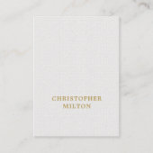 Elegant minimalistische textuur White Brown Consul Visitekaartje (Voorkant)
