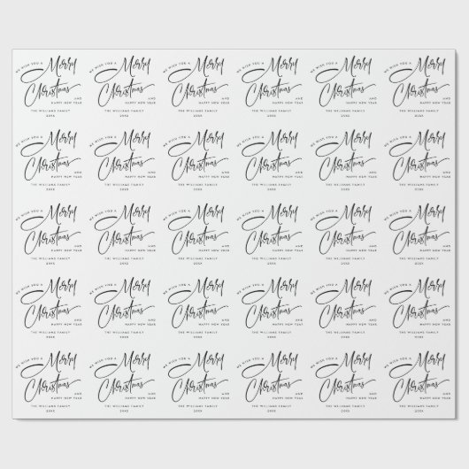 Elegant Minimalistische Vrolijke Kerstdagen Vakant Cadeaupapier (Vlak)