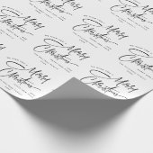 Elegant Minimalistische Vrolijke Kerstdagen Vakant Cadeaupapier (Hoek)