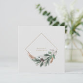 Elegant minimalistische Waterverf kerstmis Feestdagenkaart (Staand voorkant)