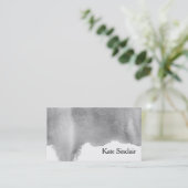 Elegant minimalistische zwarte en witte Waterverf Visitekaartje (Staand voorkant)