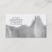 Elegant minimalistische zwarte en witte Waterverf Visitekaartje (Achterkant)