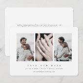 Elegant minimum 3 foto save the date (Voorkant / Achterkant)