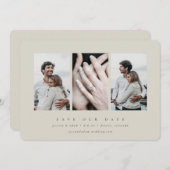 Elegant minimum 3 foto save the date (Voorkant / Achterkant)