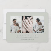 Elegant minimum 3 foto save the date (Voorkant)
