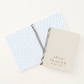 Elegant minimum aangepaste naam tekstivoor notitieboek (Binnen)