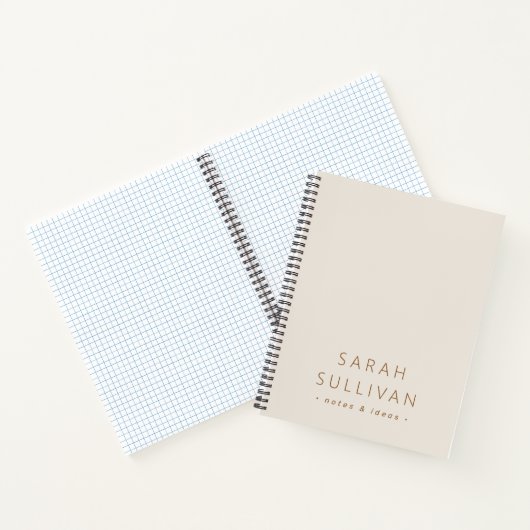 Elegant minimum aangepaste naam tekstivoor notitieboek (Binnen)