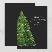 elegant minimum waterverf kerstboombomen vakantie (Voorkant / Achterkant)