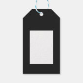 elegant minimum waterverf kerstboombomen vakantie cadeaulabel (Achterkant)