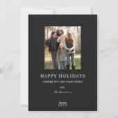 elegant minimum waterverf kerstboombomen vakantie feestdagenkaart (Achterkant)