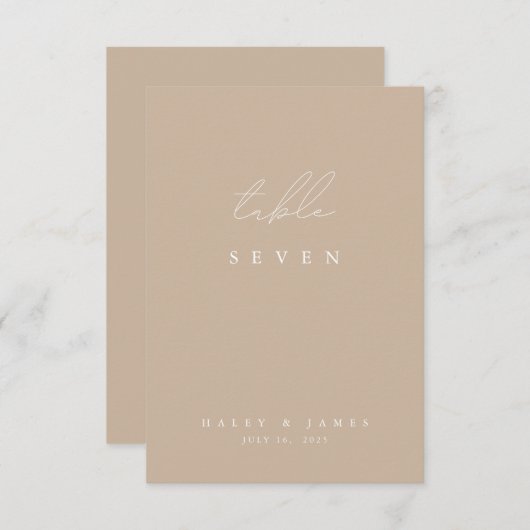 Elegant minimumaantal witte en beige bruiloft (Voorkant / Achterkant)