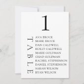 Elegant minimumaantal zitplaatsen kaart (Achterkant)