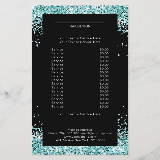 Elegant Mint Beide kanten Flyer (Voorkant)