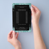 Elegant Mint Beide kanten Flyer (Hand)