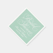 Elegant Mint Calligraphy Wedding Vrijgezellenfeest Servetten (Hoek)