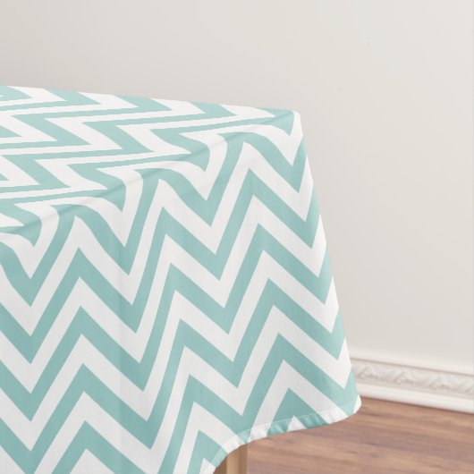 Elegant Mint Chevrons Patroon Tafelkleed (Voorbeeld)