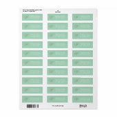 Elegant Mint en Antiek Gold Monogram Initiaal Etiket (Full Sheet)