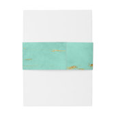 Elegant Mint en Gold Marble Pattern Wedding Uitnodigingen Wikkel (Achterkant Voorbeeld)