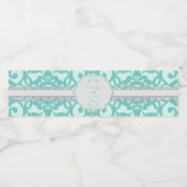 Elegant Mint en Gray Waterfles Etiket (Enkel label)