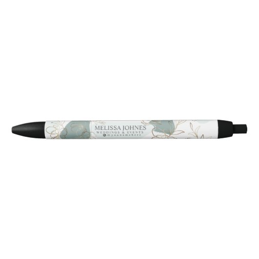 Elegant Mint en Moss Green Persoonlijke Inkt Pen (Voorkant)