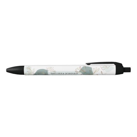 Elegant Mint en Moss Green Persoonlijke Inkt Pen (Bovenkant)