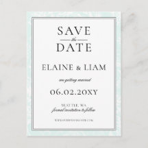 Elegant Mint Floral Wedding slaat de datum op