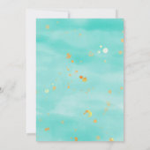 Elegant Mint Gold Eiffel Tower Paris Sweet 16 Kaart (Achterkant)