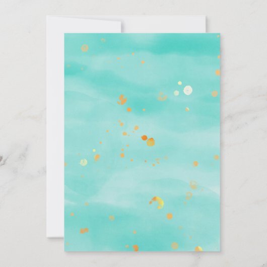 Elegant Mint Gold Eiffel Tower Paris Sweet 16 Kaart (Achterkant)