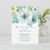 Elegant Mint & Gold Floral Vrijgezellenfeest Kaart (Staand voorkant)