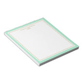 Elegant Mint Gold, op maat gesneden Notitieblok (Schuin)