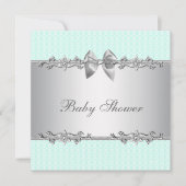 Elegant Mint Green Baby shower Kaart (Voorkant)