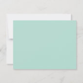 Elegant Mint Green Blush Pink Floral Save the Date Aankondiging (Achterkant)