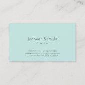 Elegant Mint Green Blush Pink Modern Minimalist Visitekaartje (Achterkant)