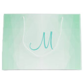 Elegant Mint Green Color Monogram Moderne Sjabloon Groot Cadeauzakje (Voorkant)