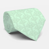 Elegant Mint-Green Floral Damaskers 2 Stropdas (Opgerold)