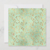 Elegant Mint Green Gold Sweet 16 Kaart (Achterkant)
