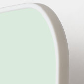 Elegant Mint Green Minimale Naam en Monogram Pickleball Paddle (Links Detail)