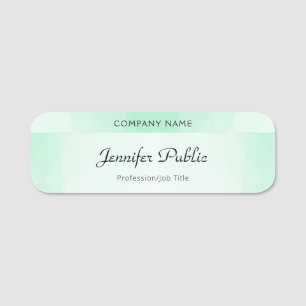 Elegant Mint Green Modern Handgeschreven Manuscrip Naamplaatje