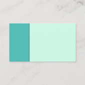 Elegant Mint Green Playful Design Visitekaartje (Achterkant)