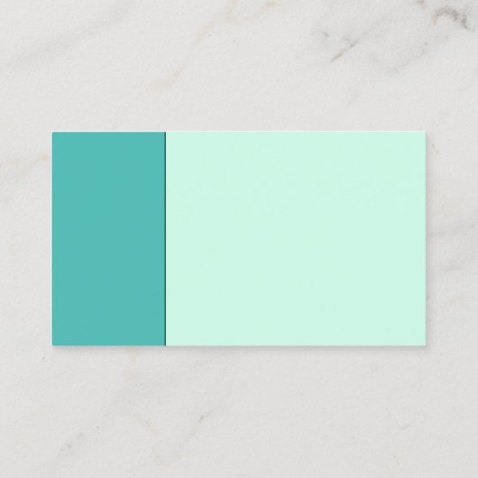 Elegant Mint Green Playful Design Visitekaartje (Achterkant)