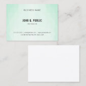 Elegant Mint Green Professional Eenvoudige Sjabloo Visitekaartje (Voorkant / Achterkant)